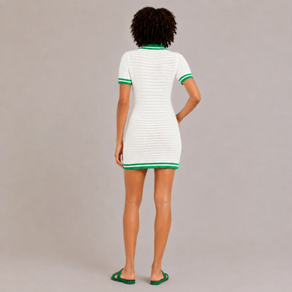Crochet Knit Mini Dress