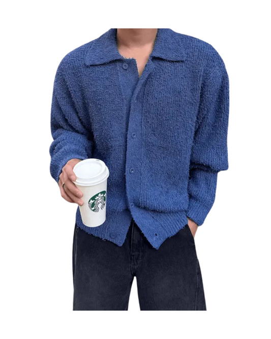 Blue Knit Cardigan