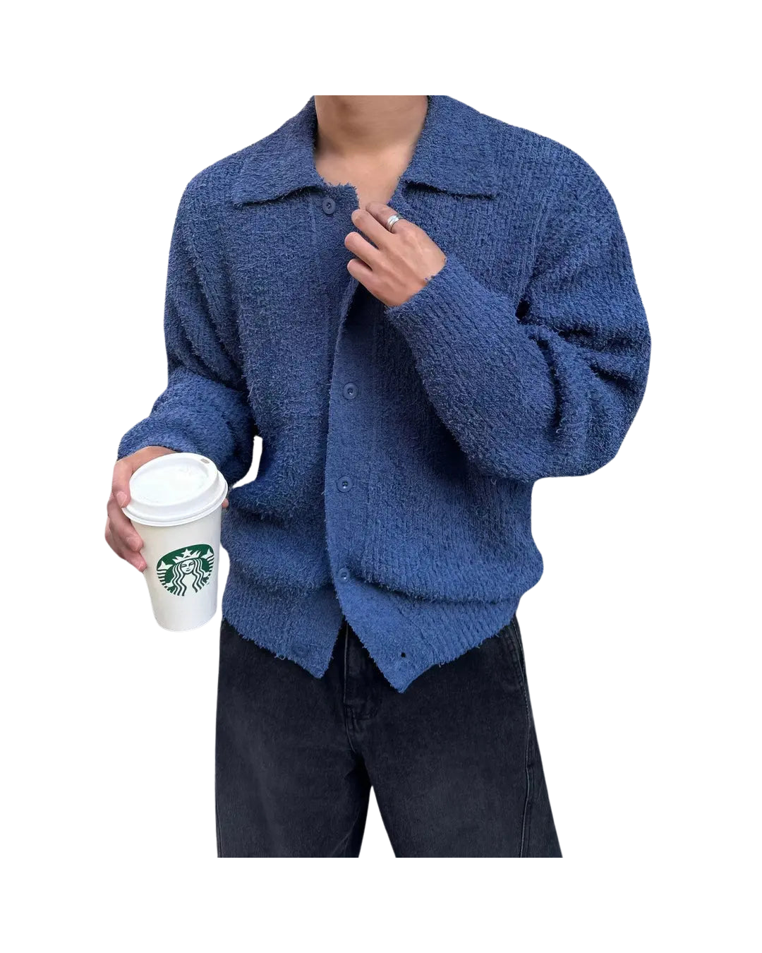 Blue Knit Cardigan