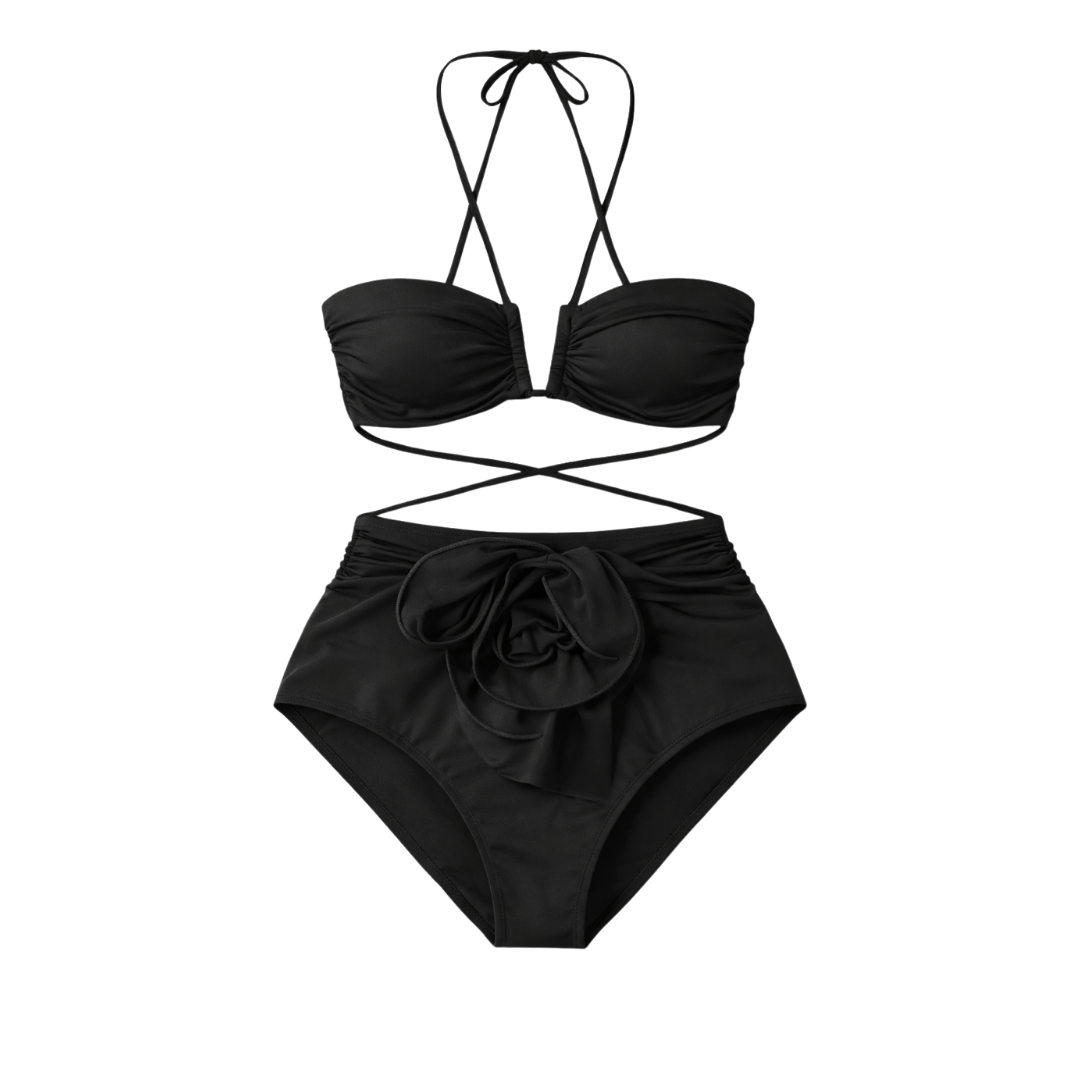 Floral Sculpt High-Waist Bikini