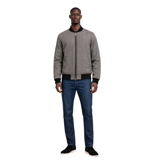 Textured Bomber Jacket