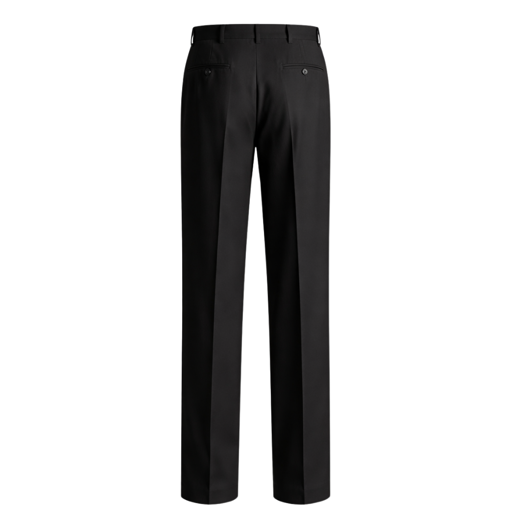 Tailored Straight-Leg Trousers Black The Olace