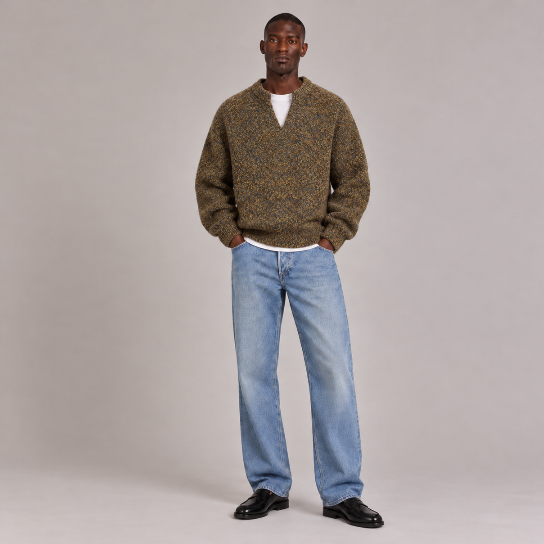 Mélange Knit Sweater