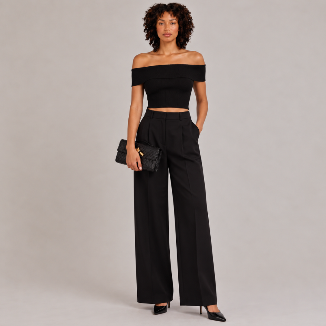 Off-Shoulder Knit Top