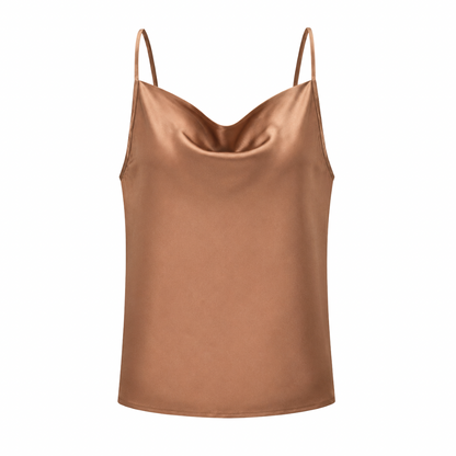 Satin Cowl Neck Top