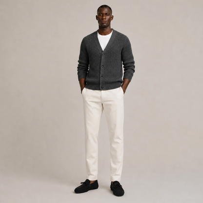 Buttoned Knit Cardigan