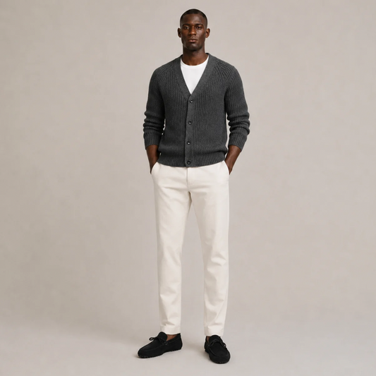 Buttoned Knit Cardigan