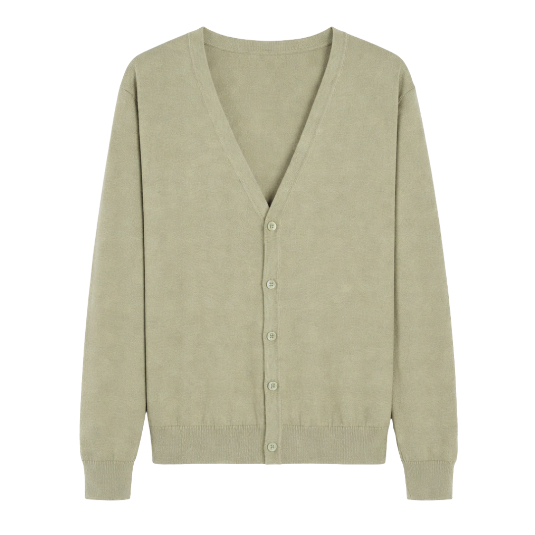 Knit Button Cardigan Light Green The Olace