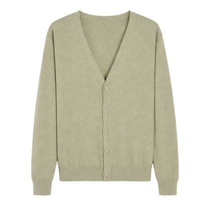 Knit Button Cardigan Light Green The Olace