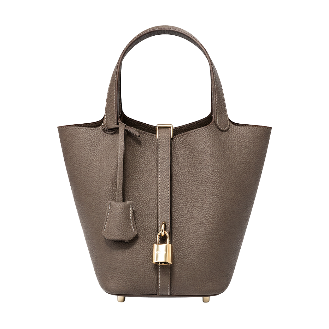 Leather Bucket Handbag