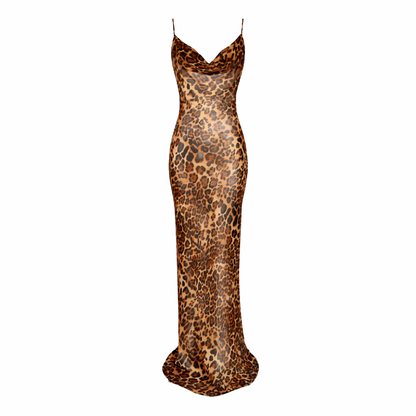 Leopard Backless Dress