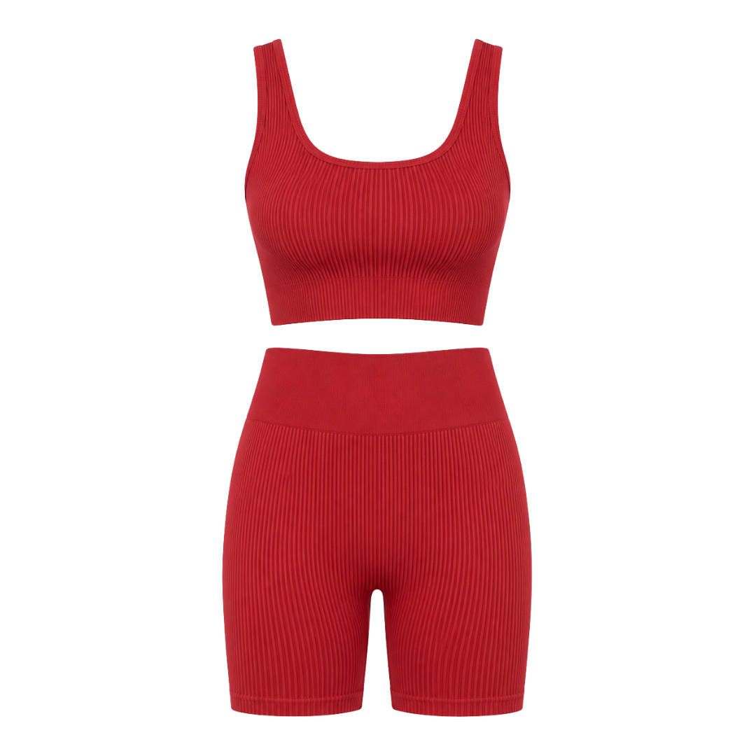 Seamless Ribbed Yoga Set