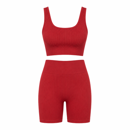 Seamless Ribbed Yoga Set