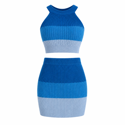 Gradient Knitted Two-Piece Set