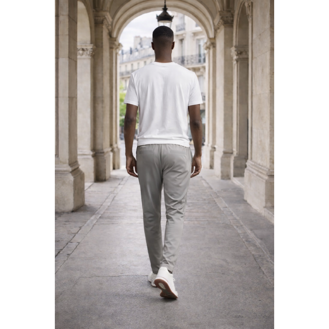 Men's Relaxed Fit Stretch Trousers Grey 