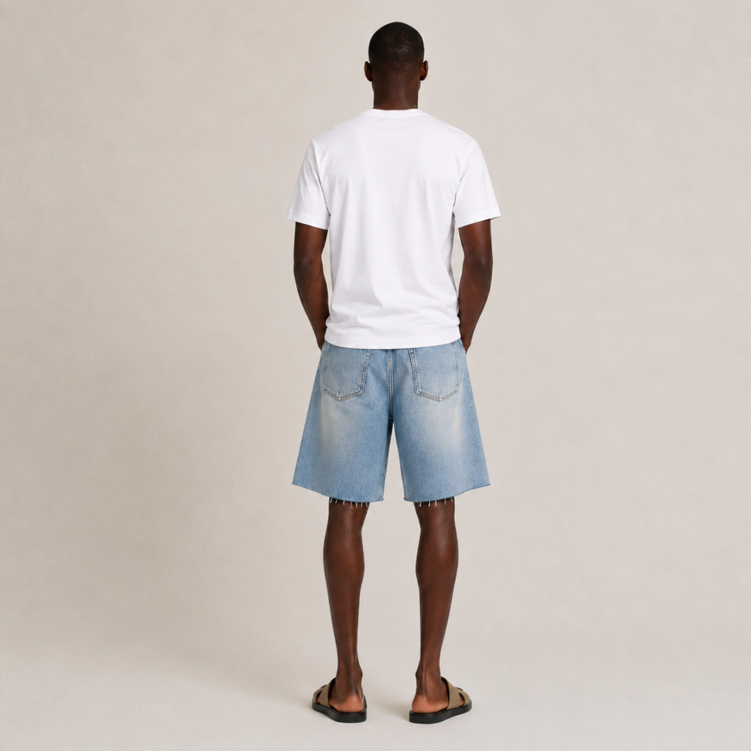 Loose Fit Denim Short