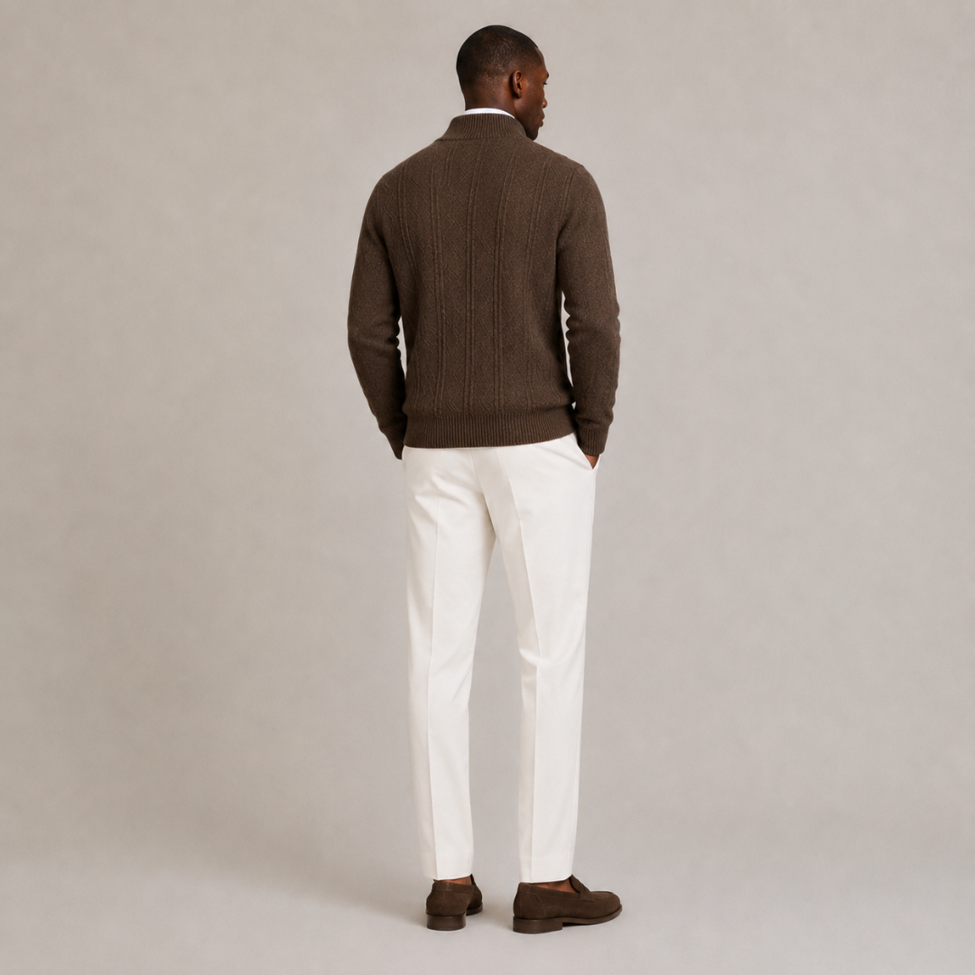 Knit Zip-Up Cardigan