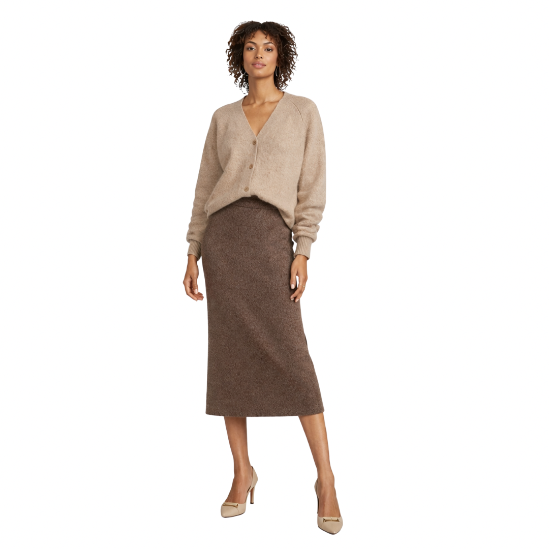 Wool Midi Skirt