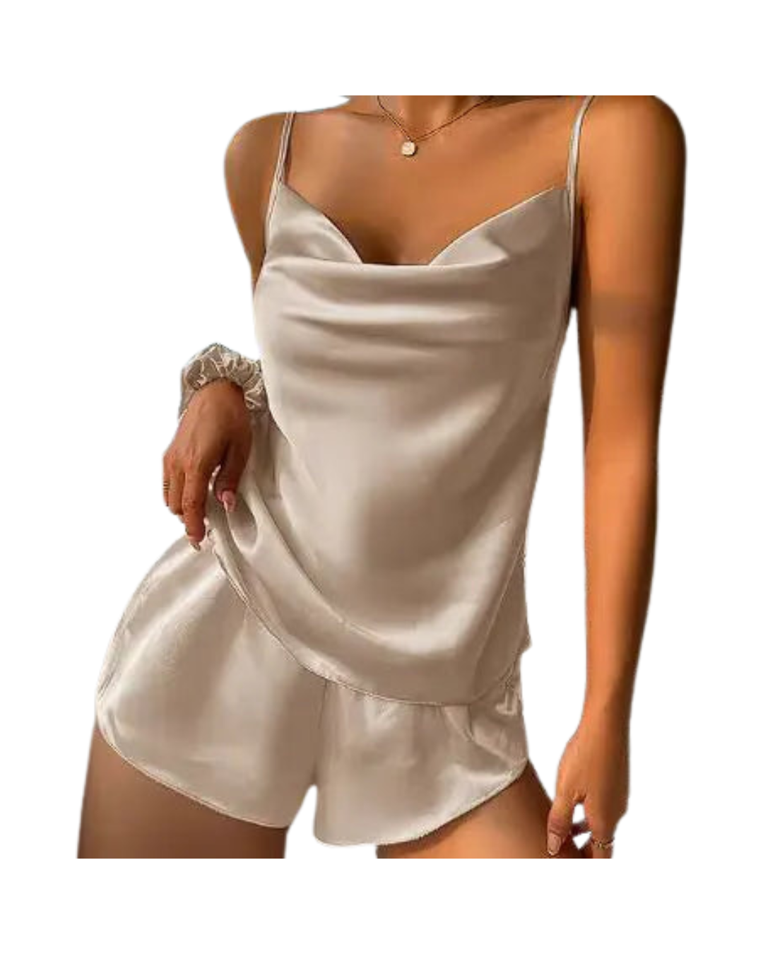 Backless Silk Pajama