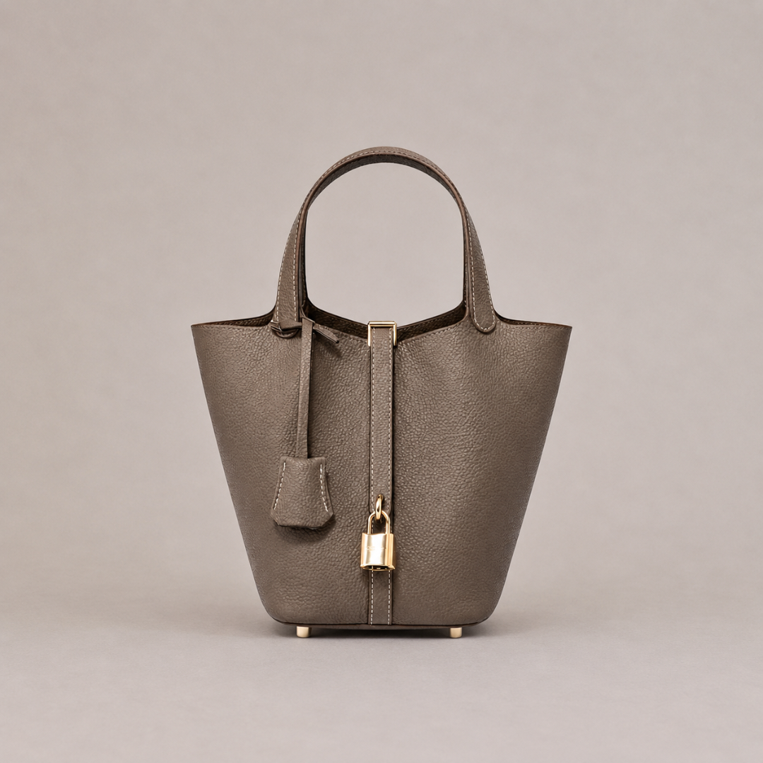 Leather Bucket Handbag