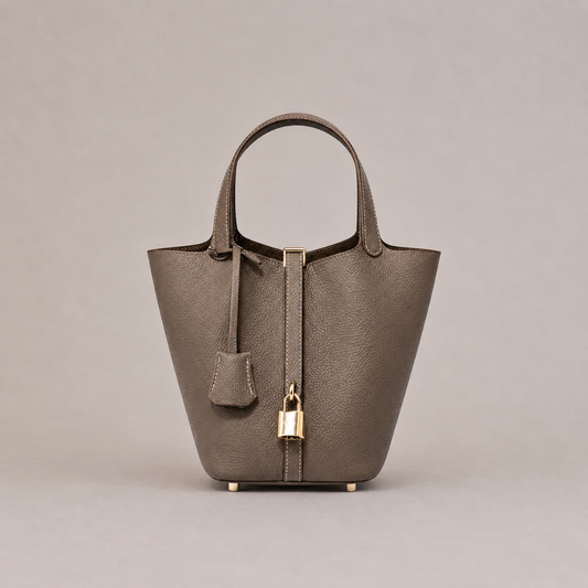 Leather Bucket Handbag
