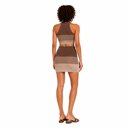Gradient Knitted Two-Piece Set