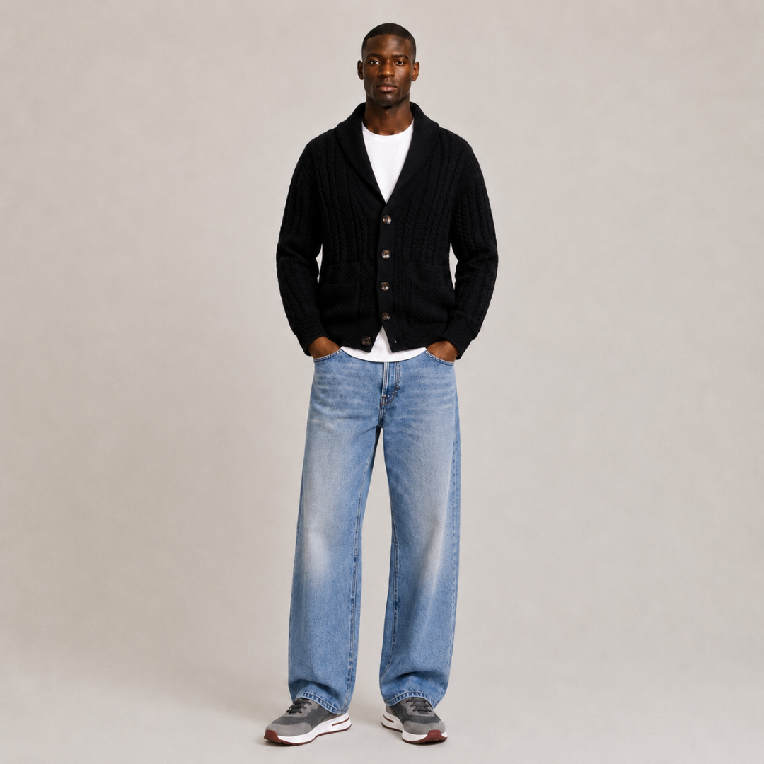 Buttoned Knit Cardigan