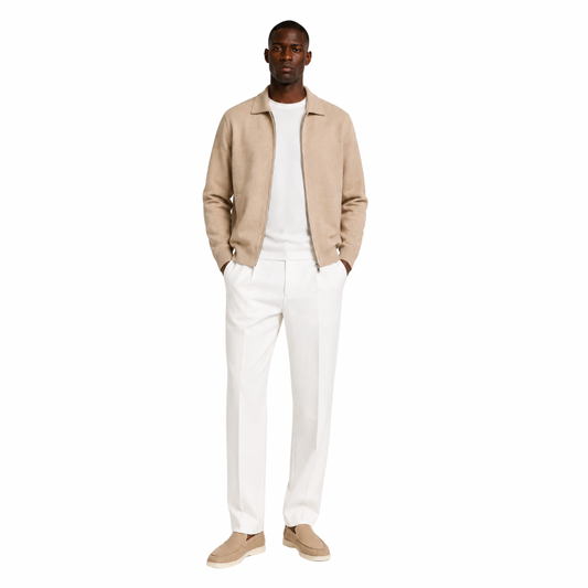 Wool Knit Cardigan With Pockets