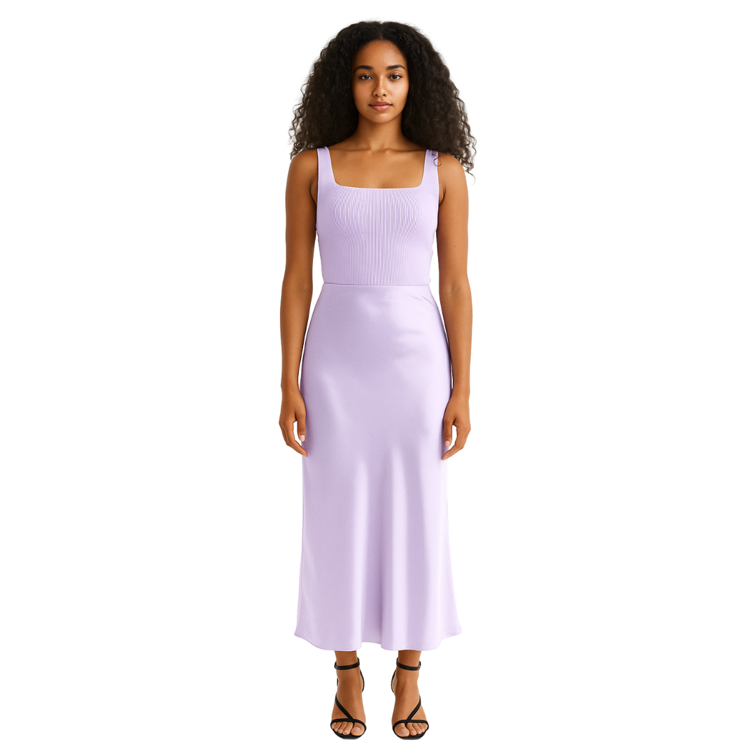 Silk Midi Skirt