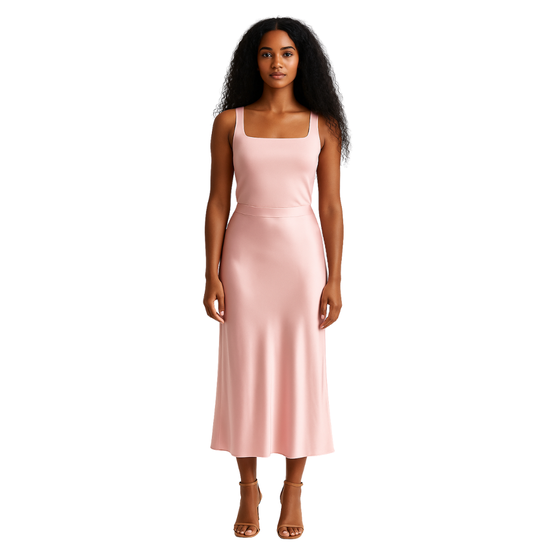 Silk Midi Skirt