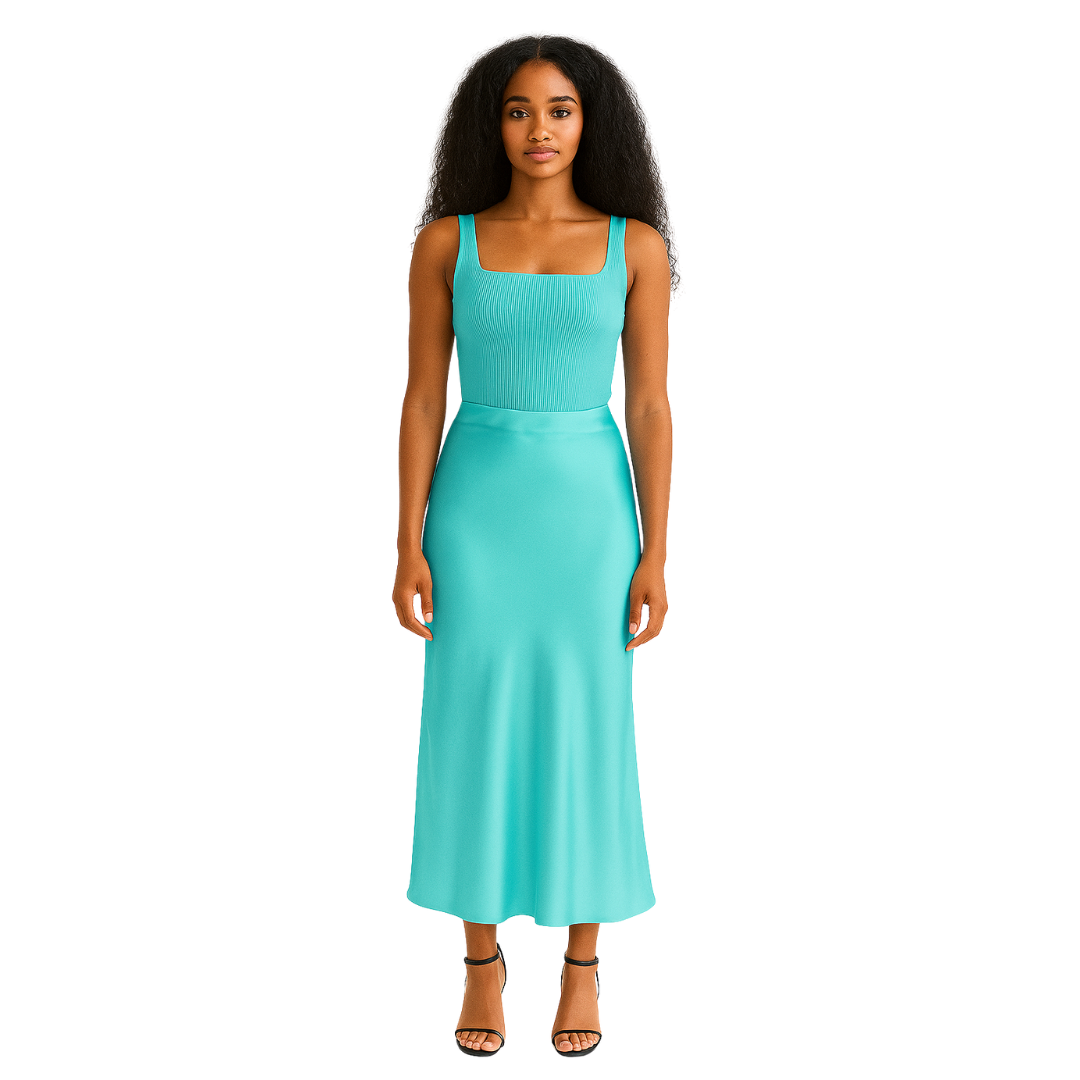 Silk Midi Skirt