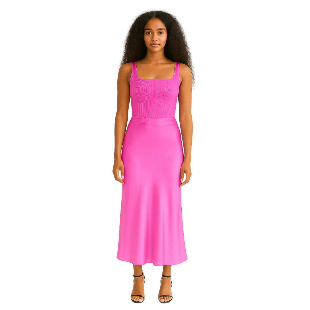 Silk Midi Skirt