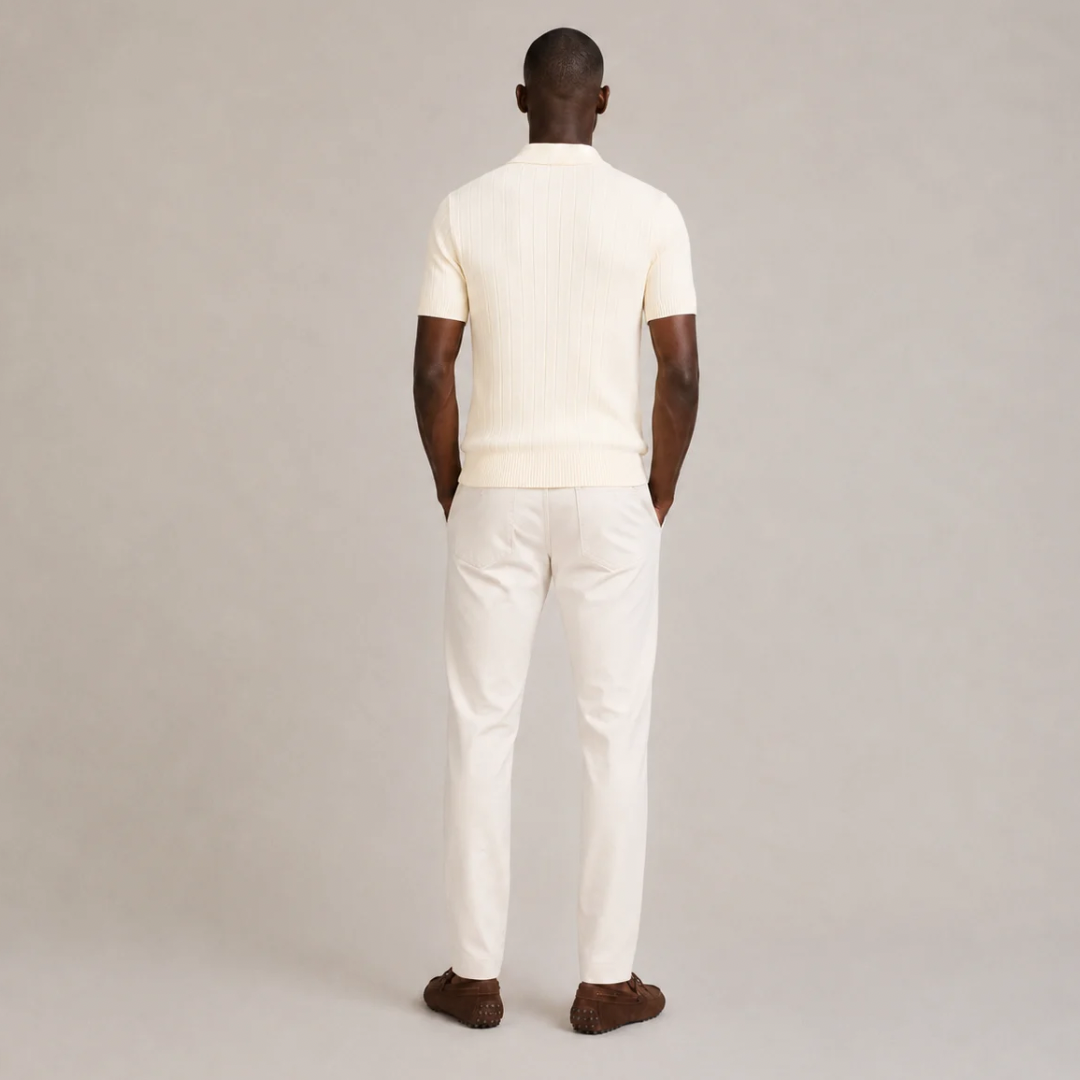 Slim Fit Knitted Polo Shirt
