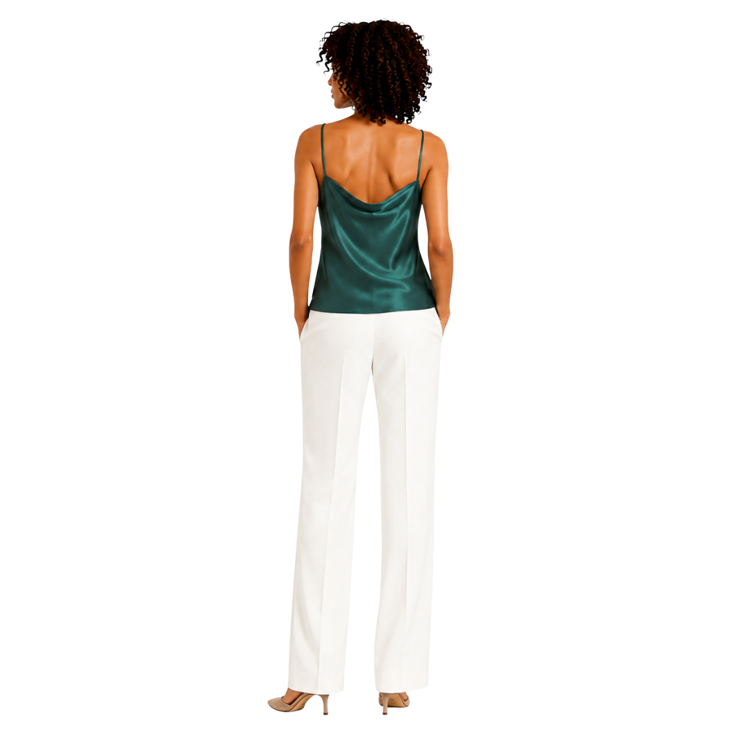 Satin Cowl Neck Top