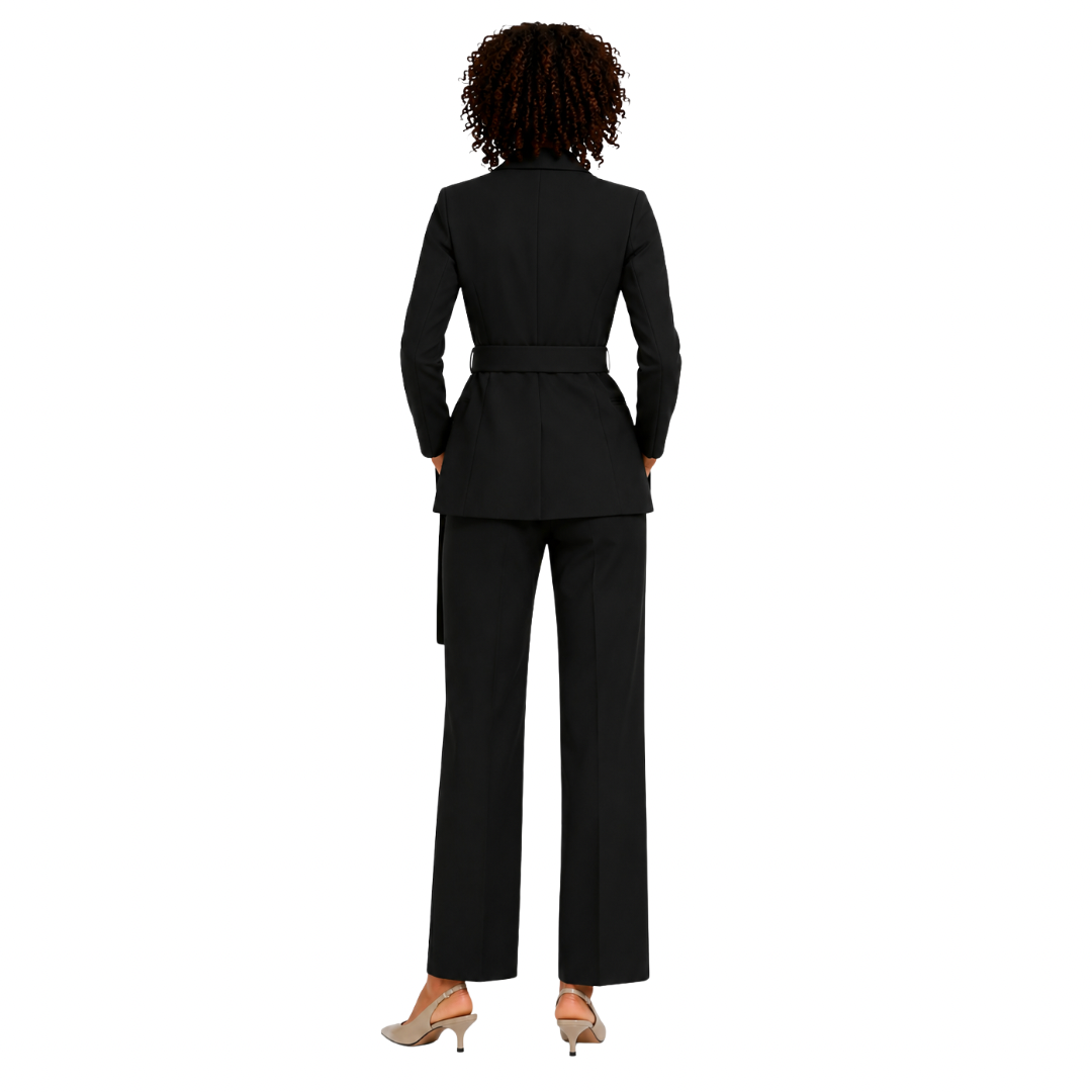 Blazer with Tie Belt