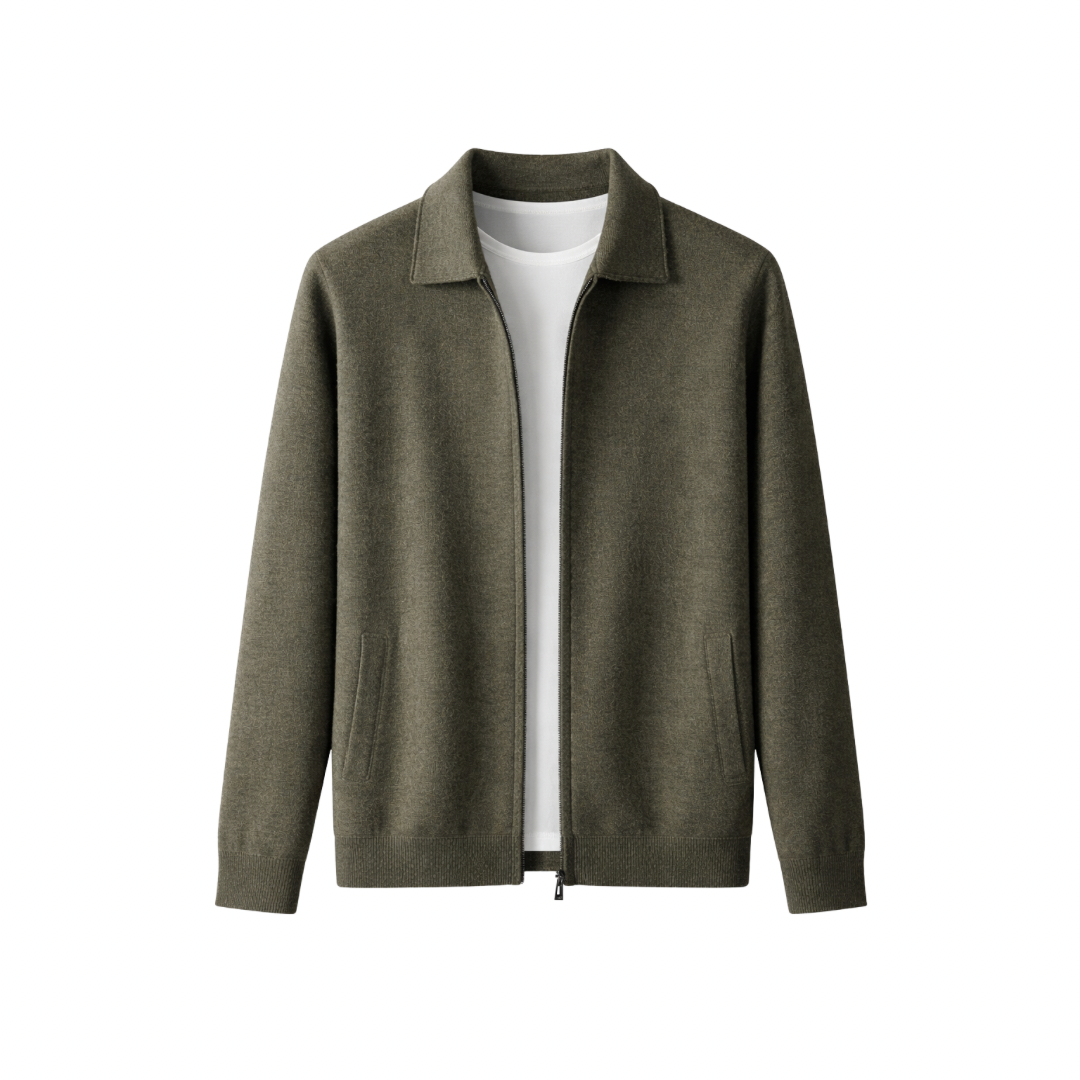 Wool Knit Cardigan With Pockets