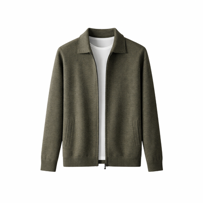 Wool Knit Cardigan With Pockets