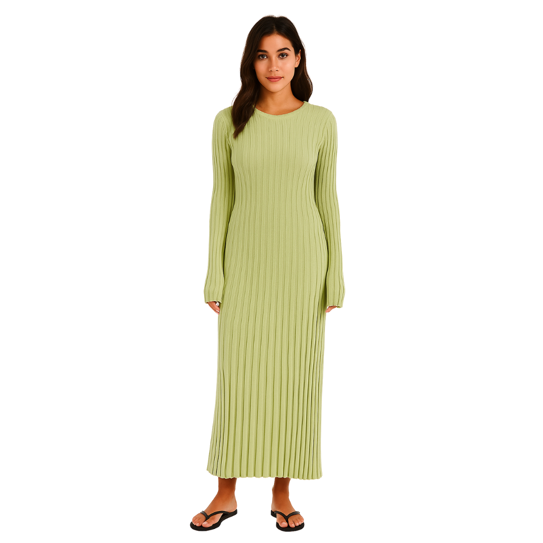 Ribbed Knit Maxi Dress