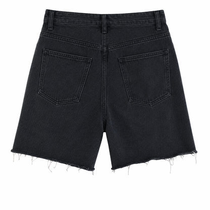 Wide Leg Denim Shorts