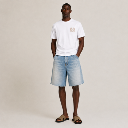 Loose Fit Denim Short