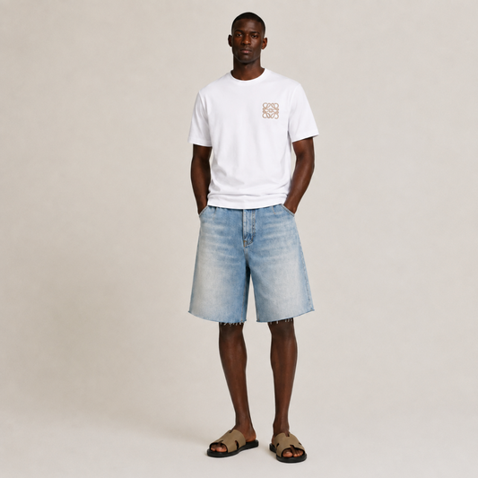 Loose Fit Denim Short