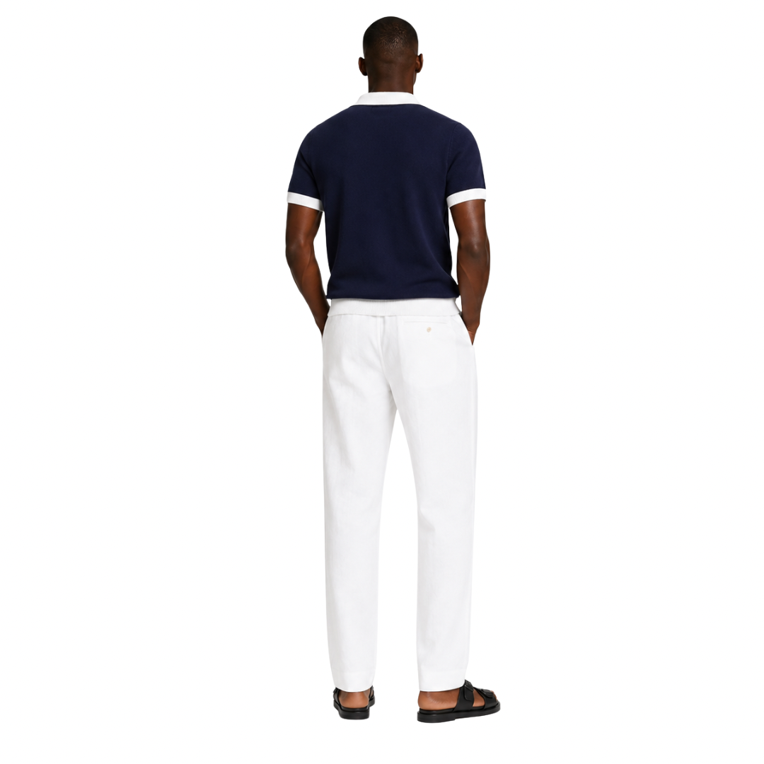 Contrast Knit Polo
