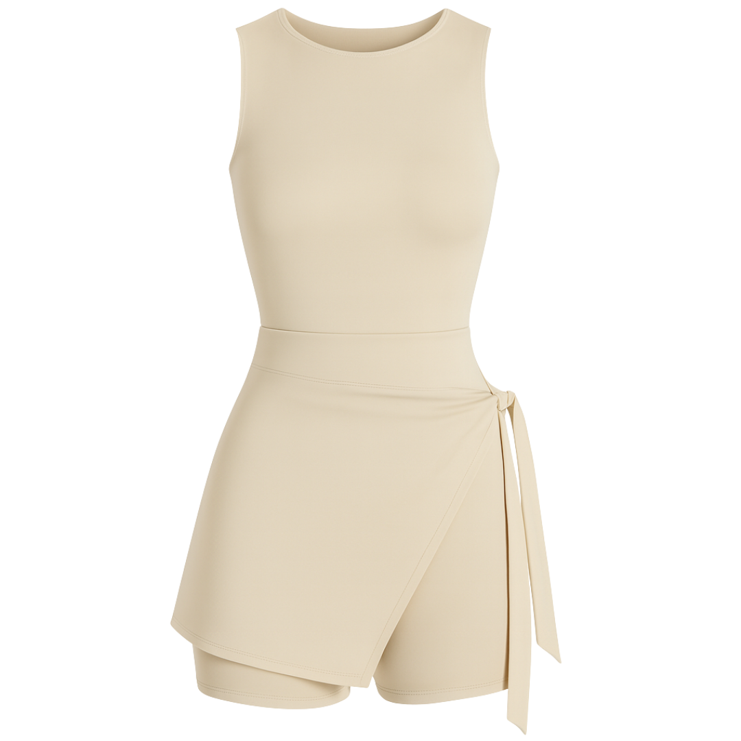 Wrap-Tie Athletic One-Piece