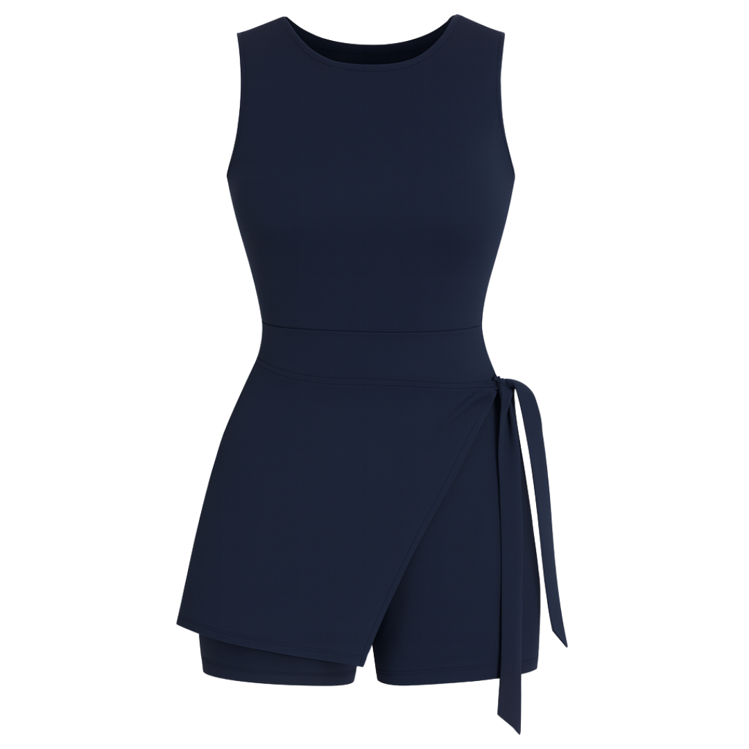 Wrap-Tie Athletic One-Piece