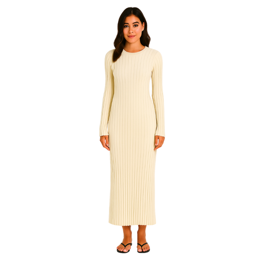 Ribbed Knit Maxi Dress