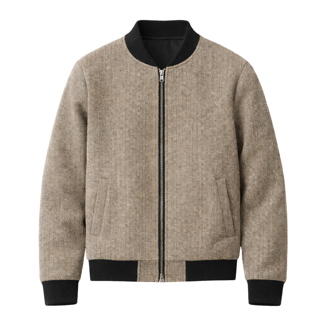 Textured Bomber Jacket