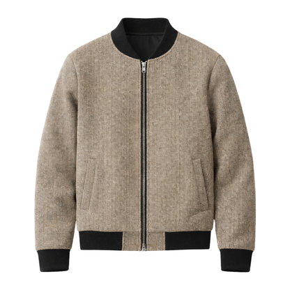 Textured Bomber Jacket