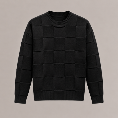Basketweave Knit Sweater