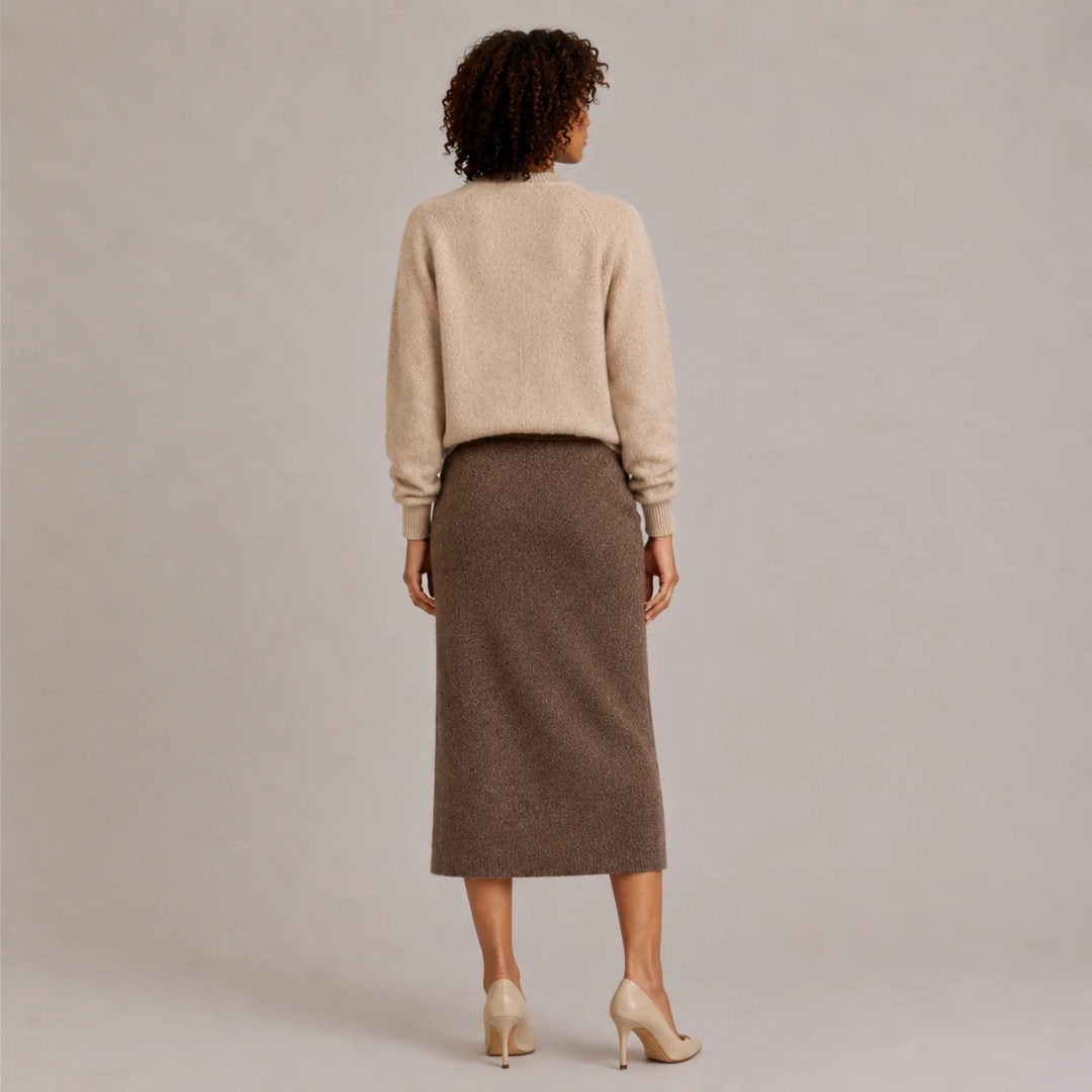 Wool Midi Skirt