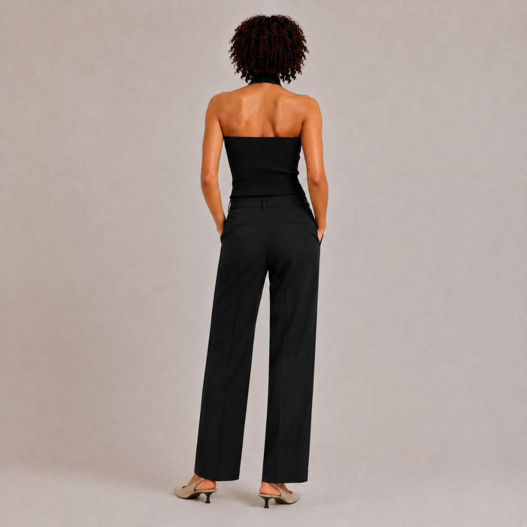 Twist-Front Knit Halter Top